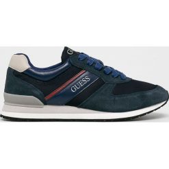 Guess Jeans - Buty. Niebieskie sneakersy męskie Guess Jeans, z jeansu, na sznurówki. W wyprzedaży za 249,90 zł.