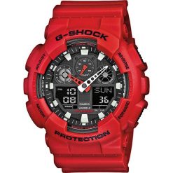 Zegarek G-SHOCK - GA-100B-4AER Red/Red. Czerwone zegarki męskie G-Shock. W wyprzedaży za 379,00 zł.