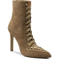 Buty zimowe damskie: Botki R.POLAŃSKI – 0904 Beż Zamsz