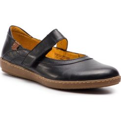 Półbuty JOSEF SEIBEL - Alea 01 87101 140 100 Schwarz. Czarne półbuty damskie marki Josef Seibel, na co dzień, bez wzorów, ze skóry, bez obcasa, na płaskiej podeszwie, bez zapięcia. Za 339,00 zł.
