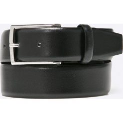Calvin Klein Jeans - Pasek skórzany Justin. Czarne paski męskie Calvin Klein Jeans, w paski, z jeansu. Za 269,90 zł.