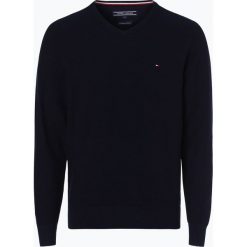 Swetry klasyczne męskie: Tommy Hilfiger – Sweter męski, niebieski