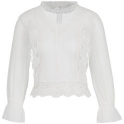Bluzka Guess W92H96 WBKA0. Białe bluzki damskie Guess, xs, z aplikacjami, z bawełny, bez kołnierzyka, bez rękawów. W wyprzedaży za 209,00 zł.