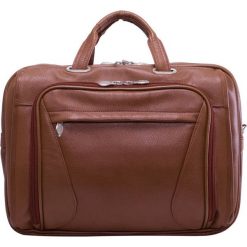 Skórzana torba na laptopa 15,4" Mcklein Irving Park 15575 brązowa - Brązowy. Pomarańczowe torby męskie skórzane Mcklein, w paski, sportowe, duże. Za 959,42 zł.
