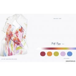 Apaszki damskie: Jedwabny Szal Pretty Poppy