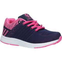 Granatowe buty sportowe sznurowane ze skórzaną wkładką casu f-726. Buty dziewczęce sportowe Casu, bez wzorów, na sznurówki. Za 89,99 zł.