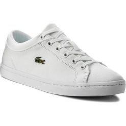 Tenisówki LACOSTE - Straightset Bl 2 Spw 7-32SPW0134001 Wht. Białe półbuty damskie Lacoste, bez wzorów, z gumy, bez obcasa, na płaskiej podeszwie, bez zapięcia. W wyprzedaży za 289,00 zł.