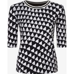 Marc Cain Sports - T-shirt damski, niebieski. Niebieskie t-shirty damskie Marc Cain Sports, bez wzorów, ze lnu, bez kołnierzyka. Za 649,95 zł.