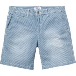 Długie szorty dżinsowe ze stretchem Regular Fit bonprix niebieski w paski. Niebieskie jeansy męskie bonprix, m, w paski, długie. Za 59,99 zł.
