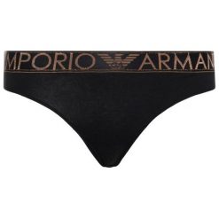 Figi klasyczne Emporio Armani Underwear 162525 9A225 00020. Czarne figi damskie Emporio Armani Underwear, s, bez wzorów. W wyprzedaży za 99,00 zł.