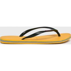 Havaianas - Japonki. Żółte klapki damskie Havaianas, bez wzorów, z gumy, bez obcasa, na obcasie. W wyprzedaży za 59,90 zł.