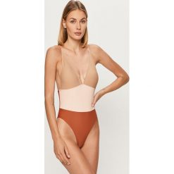 Vero Moda - Strój kąpielowy. Brązowe stroje kąpielowe damskie Vero Moda, s, bez wzorów, z elastanu. Za 169,90 zł.