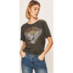 Haily's - T-shirt. Szare bluzki damskie Haily's, s, z nadrukiem, z poliesteru, z okrągłym kołnierzem. W wyprzedaży za 49,90 zł.