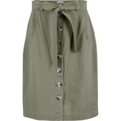 Spódnica przyjazna dla środowiska, TENCEL™ lyocell z lnem bonprix oliwkowy. Zielone spódniczki damskie bonprix, bez wzorów, z lyocellu. Za 54,99 zł.