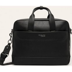 Trussardi Jeans - Torba. Czarne torby męskie skórzane Trussardi Jeans, w paski, z poliesteru, na ramię, małe. Za 699,90 zł.