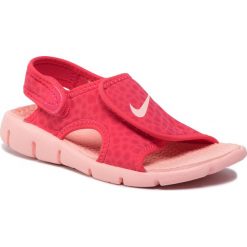 Sandały NIKE - Sunray Adjust 4 (GS/PS) 386520 608 Tropical Pink/Bleached Coral. Różowe sandały dziewczęce Nike, z tworzywa sztucznego, bez zapięcia. Za 129,00 zł.