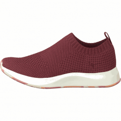 Tamaris tenisówki slip-on damskie 24711 39 bordowy. Czerwone trampki i tenisówki damskie Tamaris, bez wzorów, bez zapięcia. Za 199,90 zł.