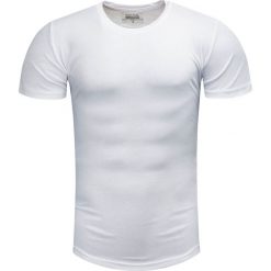 Koszulka męska t-shirt gładki biały Recea. Białe koszulki męskie Recea, s, bez wzorów, z bawełny, klasyczne, bez kołnierzyka, bez rękawów. Za 14,99 zł.