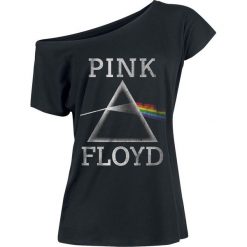 Pink Floyd Dark Side Of The Moon Triangle Koszulka damska czarny. Czarne bluzki damskie marki Pink Floyd, m, z nadrukiem, z dekoltem w łódkę. Za 99,90 zł.