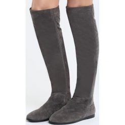 Buty zimowe damskie: Szare Kozaki Charming Gleam