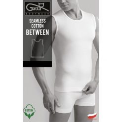 T-shirty męskie: GATTA Koszulka męska Seamless Cotton Between 9S WHITE r. L