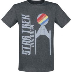 Star Trek Discovery T-Shirt odcienie ciemnoszarego. Szare t-shirty męskie marki Star Trek, l, z nadrukiem, z okrągłym kołnierzem. Za 74,90 zł.