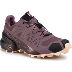 Buty SALOMON - Speedcross 5 Gtx W GORE-TEX 409574 25 V0 Flint/Black/Bellini. Fioletowe buty sportowe damskie Salomon, bez wzorów, z tworzywa sztucznego, klasyczne, outdoorowe, salomon speedcross, gore-tex. Za 699,00 zł.