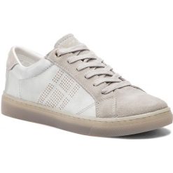 Sneakersy TOMMY HILFIGER - Sparkle Satin Essential Sneaker FW0FW03694 Diamond Grey 001. Szare półbuty damskie TOMMY HILFIGER, ze skóry. W wyprzedaży za 229,00 zł.