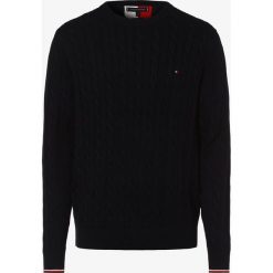 Tommy Hilfiger - Sweter męski, niebieski. Niebieskie swetry męskie TOMMY HILFIGER, m, bez wzorów, z dzianiny, eleganckie, bez kołnierzyka, bez kaptura. Za 579,95 zł.