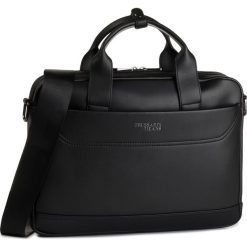 Torba na laptopa TRUSSARDI JEANS - Business City 71B00170 K299. Czarne torby męskie skórzane Trussardi Jeans, bez wzorów, z jeansu. Za 599,00 zł.