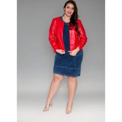 Jeansowa dzianinowa bawełniana sukienka tuba DENIM OVERSIZE PLUS SIZE. Niebieskie sukienki damskie Moda Size Plus Iwanek, na co dzień, na wiosnę, s, bez wzorów, z bawełny, eleganckie, z okrągłym kołnierzem, plus size, bez rękawów, oversize. W wyprzedaży za 175,00 zł.