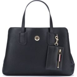 Tommy Hilfiger Torebka Czarny. Czarne torebki klasyczne damskie TOMMY HILFIGER, w paski, z materiału, bez dodatków. Za 679,95 zł.