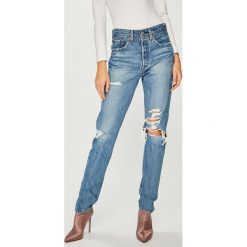 Levi's - Jeansy 501. Niebieskie jeansy damskie skinny marki Levi's®, s, z bawełny, z podwyższonym stanem. Za 449,90 zł.