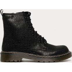 Answear Lab - Workery. Czarne workery damskie Answear Lab, ze skóry ekologicznej, z okrągłym noskiem, bez obcasa, na obcasie, na sznurówki. Za 199,90 zł.