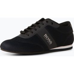 BOSS Athleisure - Tenisówki męskie – Lighter_Lowp_mesh, niebieski. Niebieskie trampki męskie BOSS Athleisure, w paski, z meshu, eleganckie, z paskami. Za 649,95 zł.