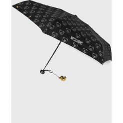 Moschino - Parasol. Czarne parasole MOSCHINO, bez wzorów. Za 299,90 zł.