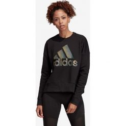 Adidas Performance ID Glam Bluza Czarny. Czarne bluzy damskie adidas Performance, s, z nadrukiem, z bawełny, bez rękawów, bez kaptura. Za 266,95 zł.