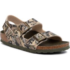 Sandały BIRKENSTOCK - Milano Kinder 1012706 D Dino Camo Khaki. Zielone sandały chłopięce Birkenstock, z materiału. Za 259,00 zł.