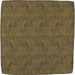 Elegancka, Męska Poszetka - ALTIES - Wzór Orientalny POSZALTTANIA0063. Żółte poszetki męskie Alties, z materiału, eleganckie. Za 16,90 zł.