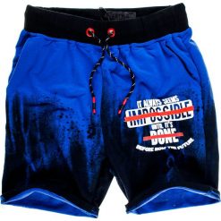 Krótkie spodenki męskie niebieskie Recea. Niebieskie spodenki i szorty męskie Recea, xl, bez wzorów, z bawełny, krótkie. Za 34,99 zł.