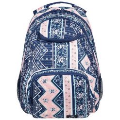 ROXY Plecak Shadow Swell Med Blue Newport Border Sw ERJBP03845-BTE7. Niebieskie plecaki damskie Roxy, bez wzorów, sportowe. W wyprzedaży za 151,00 zł.
