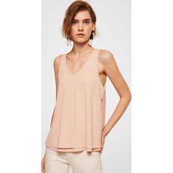 Mango - Top Rever2. Szare topy damskie Mango, l, z materiału, z okrągłym kołnierzem. Za 59,90 zł.