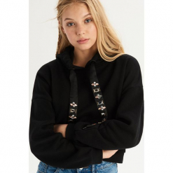 Bluza z detalem - Czarny. Czarne bluzy damskie Sinsay, l. Za 59,99 zł.