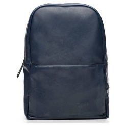 Męski plecak miejski na laptopa Solier SR01 FORRES granatowy - granatowy. Niebieskie plecaki męskie Solier, bez wzorów, ze skóry ekologicznej, biznesowe. Za 169,99 zł.