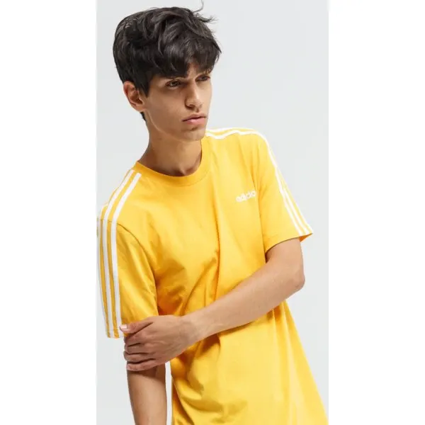 Adidas Koszulka Ss E 3S , żółty, rozmiar XXL. Żółte koszulki męskie Adidas, s, w paski, z tkaniny, bez kołnierzyka, bez rękawów. Za 99,99 zł.
