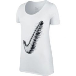 Bluzki, topy, tuniki: Nike T-Shirt damski Tee-BF Art Swoosh biały r. S (804143 100)