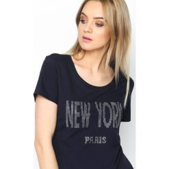 Bluzki damskie: Granatowa Bluzka Big Apple