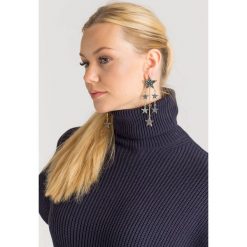 KOLCZYKI ELISABETTA FRANCHI. Szare kolczyki damskie Elisabetta Franchi, z cyrkonią, złote, z klipsem. Za 769,00 zł.