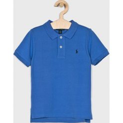 Polo Ralph Lauren - Polo dziecięce 110-128 cm. Niebieskie t-shirty chłopięce Polo Ralph Lauren, bez wzorów, z bawełny, z krótkim rękawem. Za 159,90 zł.