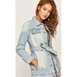 Answear - Kurtka jeansowa. Niebieskie kurtki damskie ANSWEAR, s, w paski, z bawełny, krótkie. W wyprzedaży za 129,90 zł.